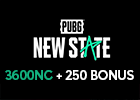 بطاقة شحن ببجي نيو ستيت - 3600+250 NC