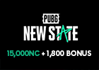 بطاقة شحن ببجي نيو ستيت - 15000+1800 NC